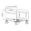Piattaforma con ruote MACLEAN MC-851 — piattaforma con ruote, nero, 119×260×128 mm, carico max 10 kg