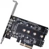 Silverstone SST-ECM27 scheda adattatore M.2/SATA, PCIe 4.0, 1x M-Key, 2x SATA 6G - Low Profile