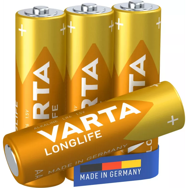 Varta Longlife Extra - batteria 4 x tipo AA alcalina (04106101414)