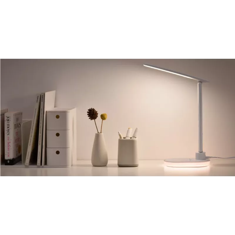 Lampada da tavolo Hawk HW-LAMP03 bianco RGB — lampada da scrivania LED regolabile con illuminazione RGB