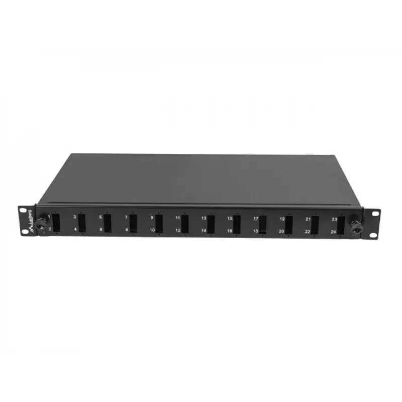 Patch panel Lanberg FOP1-12SD-LQB 1U acciaio nero montaggio a rack
