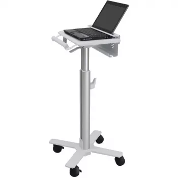 Ergotron StyleView carrello per laptop, SV10 – carrello per notebook – medicale – metallo – bianco, alluminio – dimensione schermo: fino a 43,2 cm (fino a 43,20 cm (17)) (SV10-1100-0)