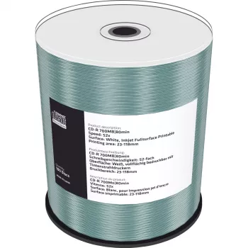 CD-R MediaRange MR203 700 MB 52x Inkjet Printable 100 pezzi