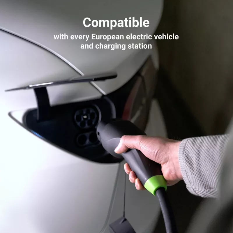 Cavo di ricarica Green Cell EVKABGC03 — Tipo 2, 5 m, 11 kW, per veicoli elettrici
