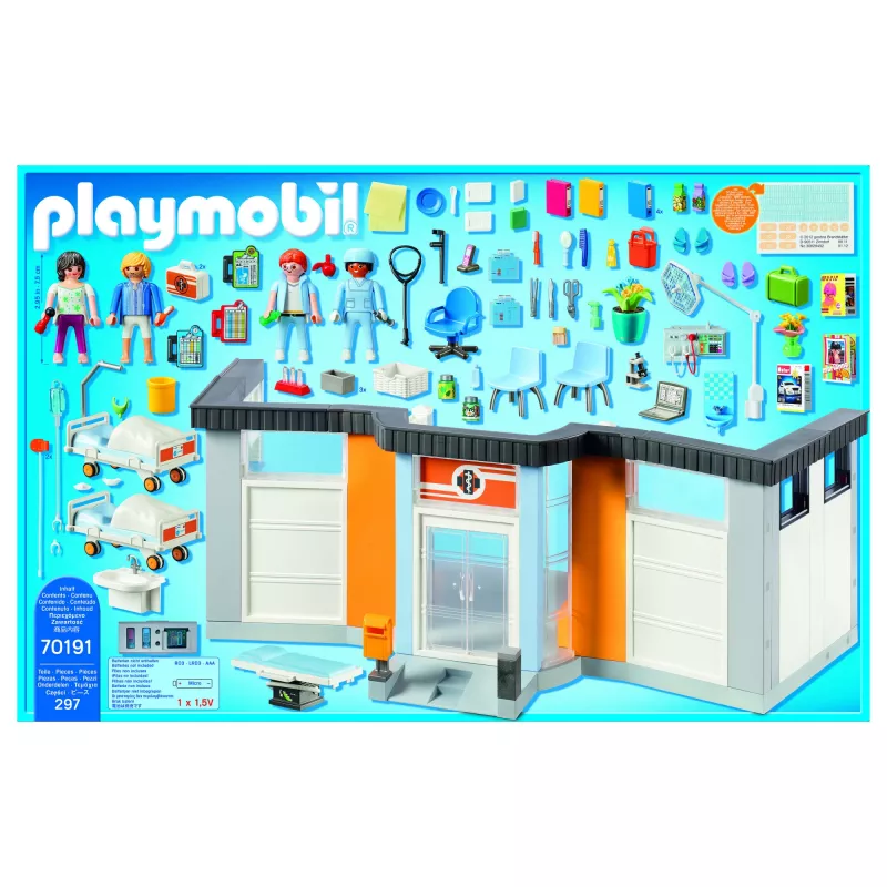 Personaggio Playmobil 70191 Reparto ospedaliero arredato 297 pezzi