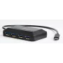 Hub USB GEMBIRD ACT-HUB3C-4P — host USB 3.2 Gen 1 Type-A a 4 × USB 3.2 Gen 1 Type-C, 5000 Mbit/s, nero