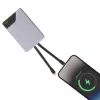 Powerbank portatile Tellur TLL158441, 10000 mAh, cavi USB-C e Lightning integrati, viola