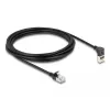 Cavo di rete DeLOCK RJ45 Cat.6A S/FTP sottile 90° 3 m nero