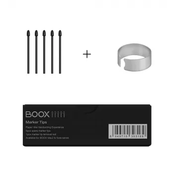 Punte stilo per Onyx e-reader Note 3 — punte di ricambio, nero, 5 pezzi