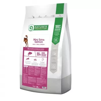 Crocchette per cani nature’s protection Mini Extra Salmon 7,5 kg — cani adulti di piccola taglia, 25% proteine, 13% grassi