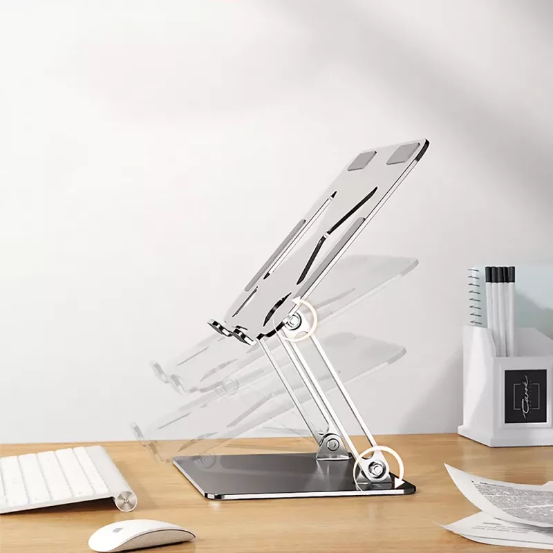 Supporto per laptop MEDIA-TECH MT2661 — regolabile in altezza, design pieghevole in alluminio per notebook fino a 17
