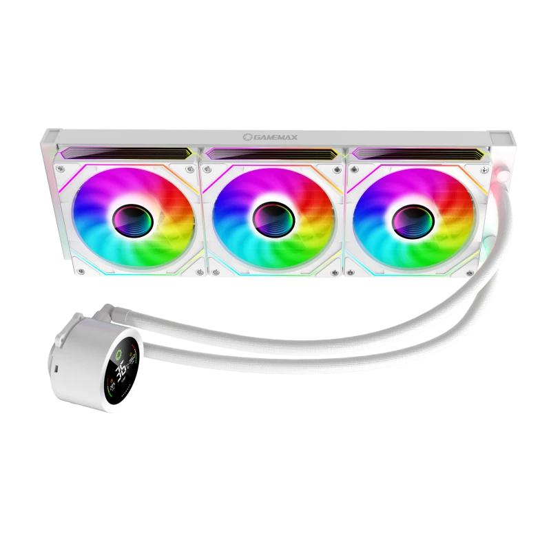 Gamemax | Dissipatore a liquido per CPU | ICEBURG 360 DIGITAL | bianco