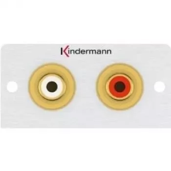 Placca con connettori 2 x RCA Kindermann 7444000510