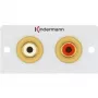 Placca con connettori 2 x RCA Kindermann 7444000510