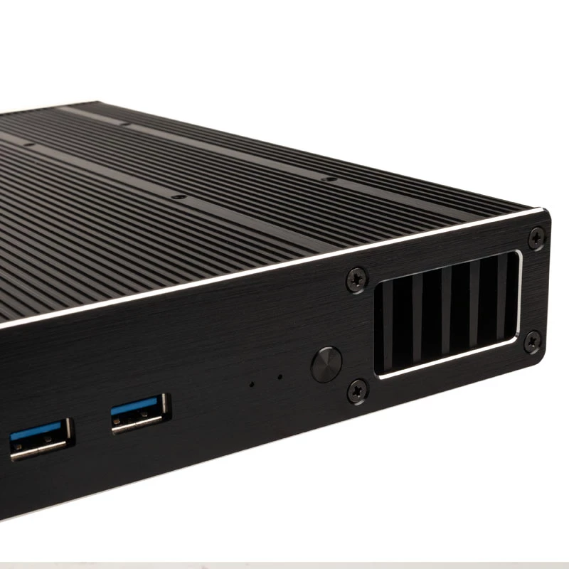 Akasa Plato TN - Ultra Small Form Factor (USFF) - PC - nero - alluminio - home office - Kensington