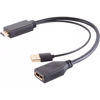 shiverpeaks -BASIC-S--adattatore HDMI-A, connettore femmina DisplayPort, 4K, 30 cm (80098-SPB)