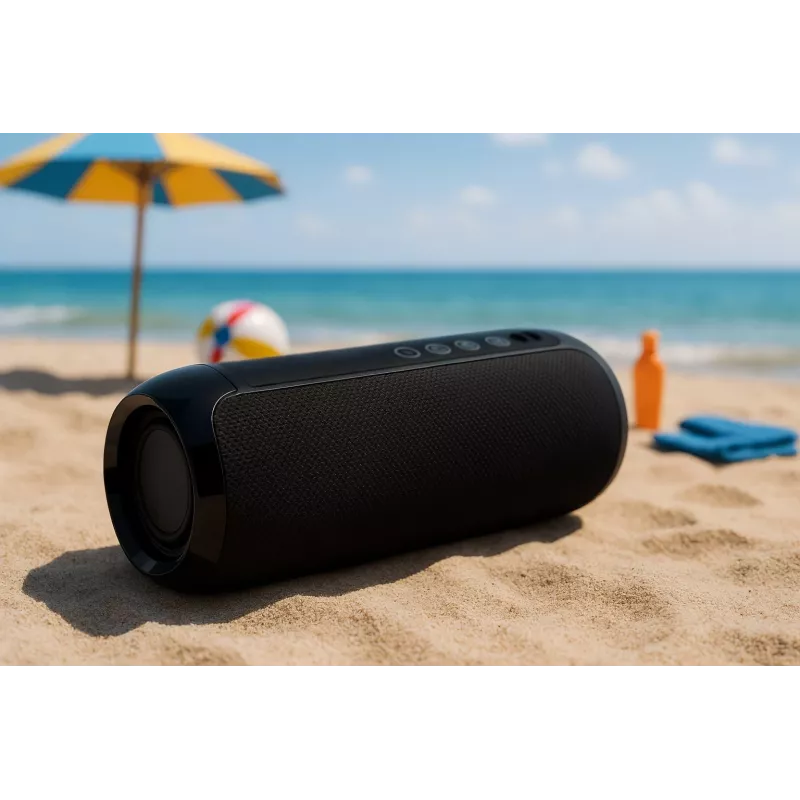 Diffusore stereo Bluetooth portatile SQUEAK SQ1008 — 14W RMS, Bluetooth 5.3, 1200 mAh, IPX4, FM, LED, AUX, USB