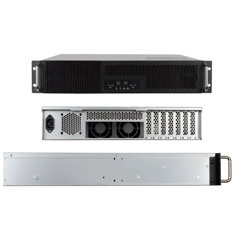 Case rackmount server SilverStone RM23-502, ATX, USB 3.0 - 2U - nero