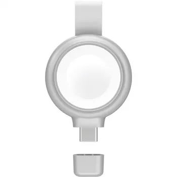 Caricabatterie 4smarts QI2 smartwatch argento USB ricarica rapida wireless