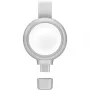 Caricabatterie 4smarts QI2 smartwatch argento USB ricarica rapida wireless