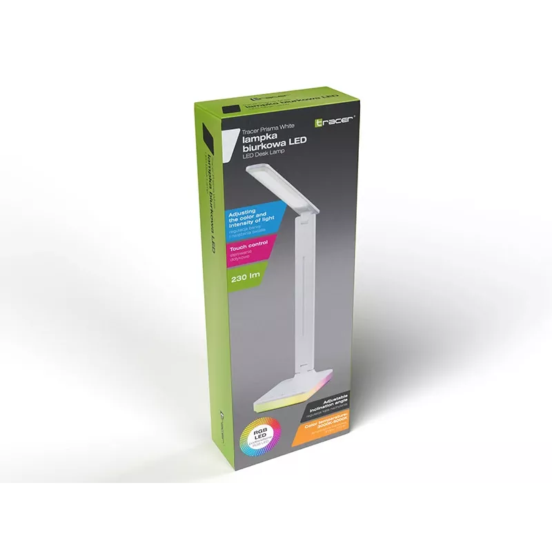 Tracer 47705 Prisma lampada da scrivania LED bianca
