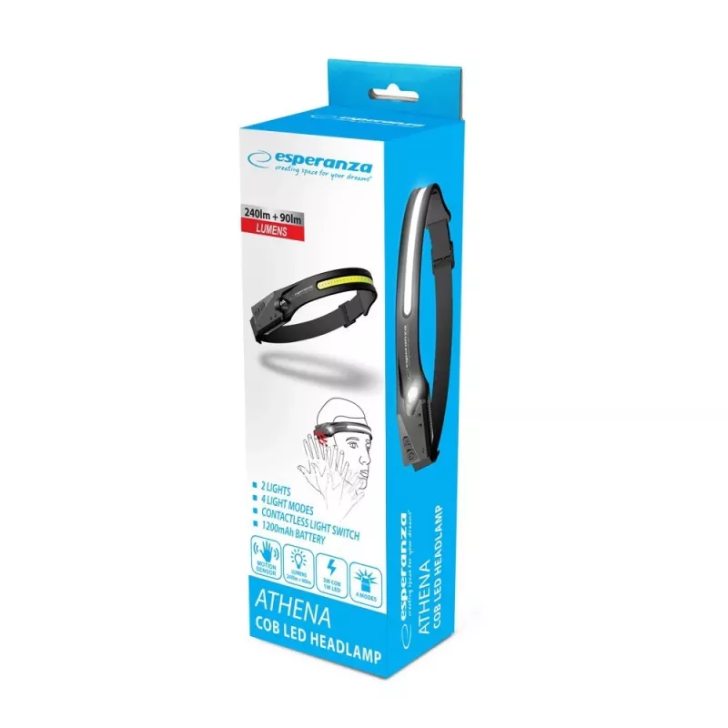 Esperanza EOT067 torcia nero, lampada frontale LED