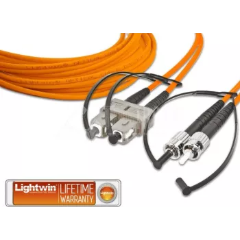 Lightwin cavo patch in fibra ottica duplex di alta qualità, MM OM1, SC - ST cavo patch in fibra ottica (LDP-62 SC-ST 10.0)