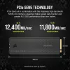 CORSAIR MP700 PRO - SSD - 1TB - interno - M.2 2280 - PCI Express 5,0 x4 (NVMe) - AES a 256 bit (CSSD-F1000GBMP700PRO)