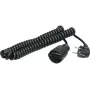 Prolunga AS Schwabe 70410 — cavo a spirale nero, lunghezza 3 m