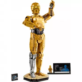 LEGO figura da costruire Star Wars C-3PO modello 75398 — 1.138 pezzi, pezzo da collezione da esposizione 380 mm