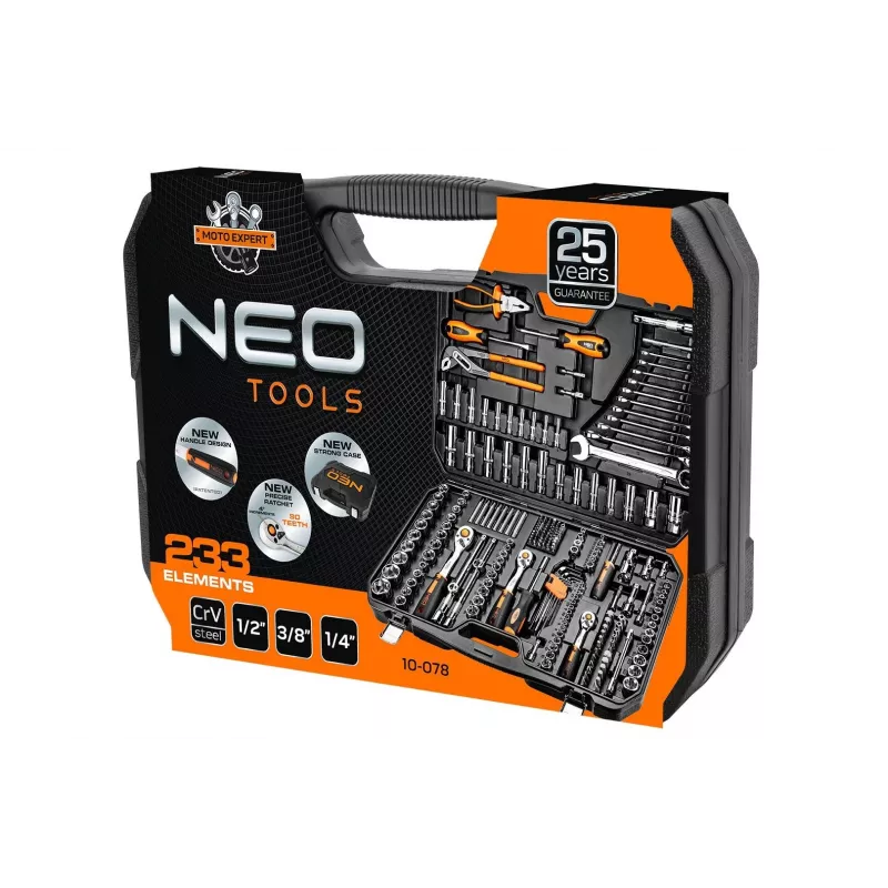 Neo 10-078 set di utensili da meccanico 233 pezzi