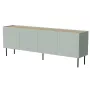 Cassettiera cama meble FELLINI 2000×400×700 mm, oliva con piano in rovere oliato, struttura in MDF