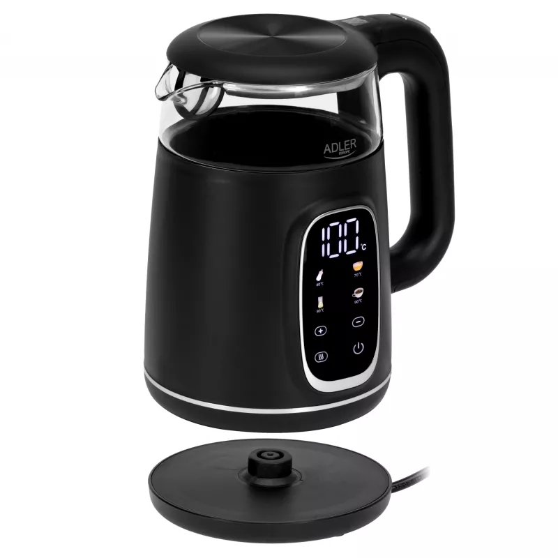 ADLER AD 1305 bollitore elettrico nero/argento