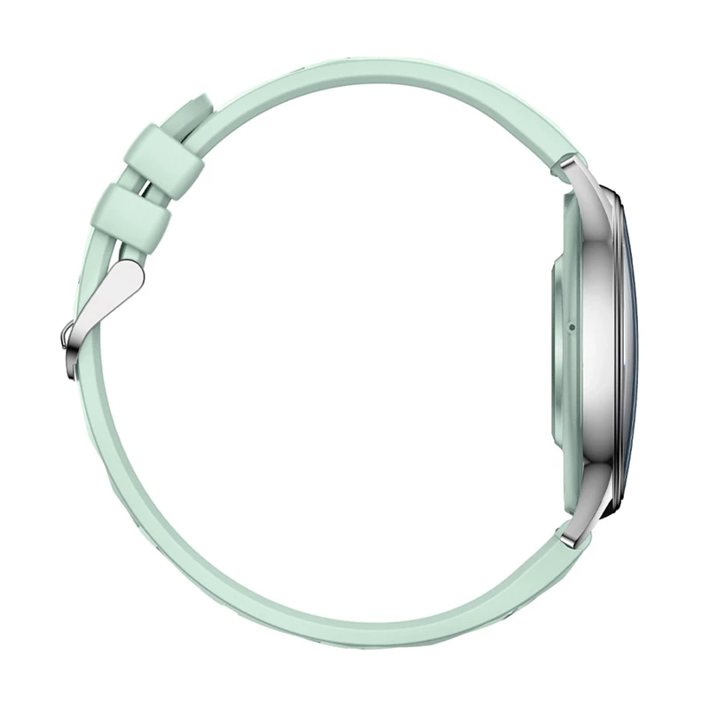 Smartwatch Colmi L28 – cassa argento-verde con cinturino in pelle verde