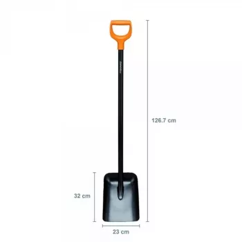 Fiskars Solid pala in metallo con manico a D