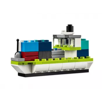 LEGO Classic Veicoli creativi set auto modello colorato con auto della polizia giocattolo e 11023 base verde classica quadrata 32x32 stud prato da costruzione
