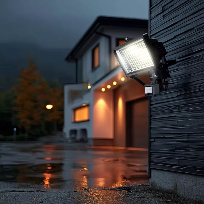 Maclean MCE442 Faretto LED solare con rilevatore di movimento lampada da parete crepuscolare IP44 6W 6000K