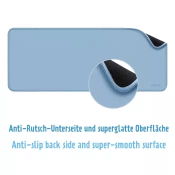 Tappetino da scrivania XXL per mouse e tastiera, blu