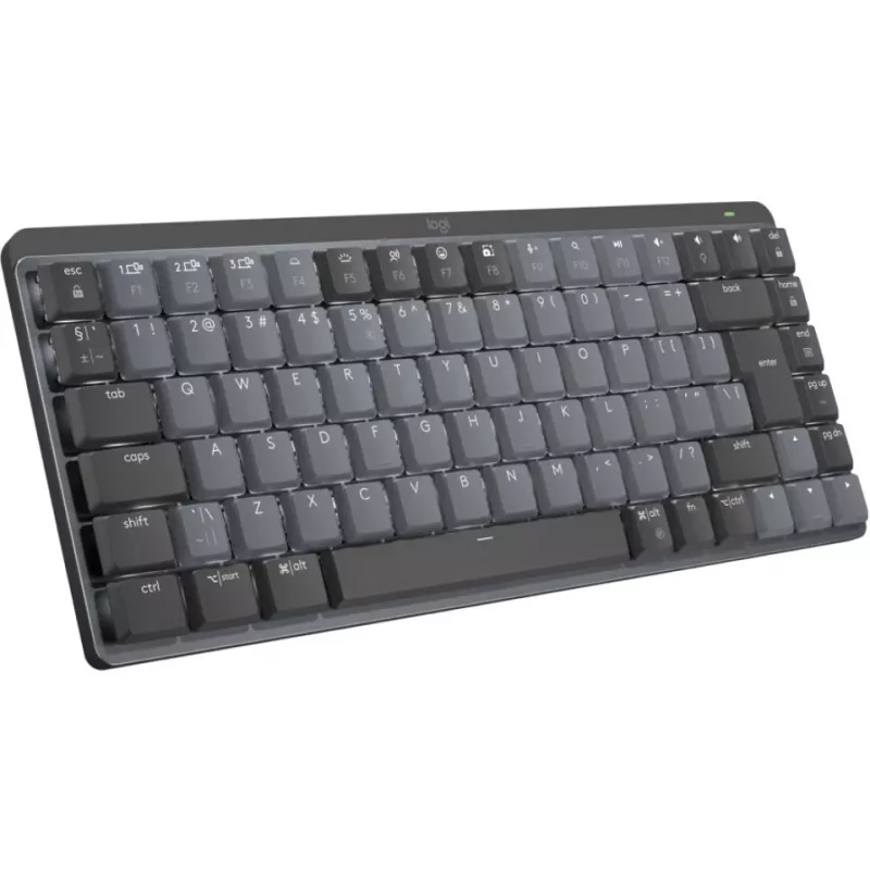 Logitech MX Mechanical Mini 920-010782 tastiera wireless retroilluminata, switch a click, RF wireless + Bluetooth LE, QWERTY US International, grafite