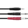 Cavo adattatore audio Omnitronic 3,5 mm su 2×3,5 mm, serie ECO, 3 m