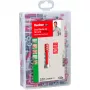 Meister-Box DUOPOWER, tasselli grigio chiaro/rosso, 132 pezzi
