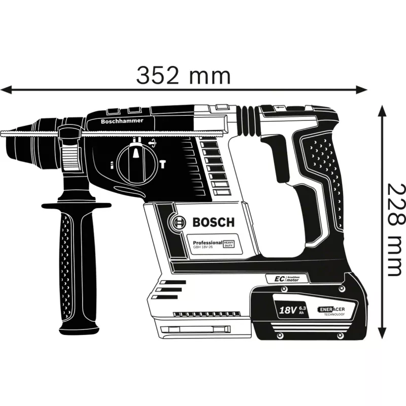 BOSCH. martello SDS+ GBH 18V-26 Solo 2,6J