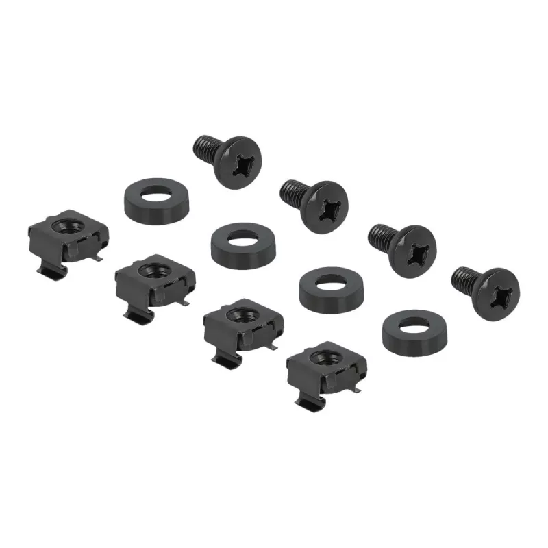 Delock 66884 Pannello per guida DIN da 19 pollici, 2U, nero