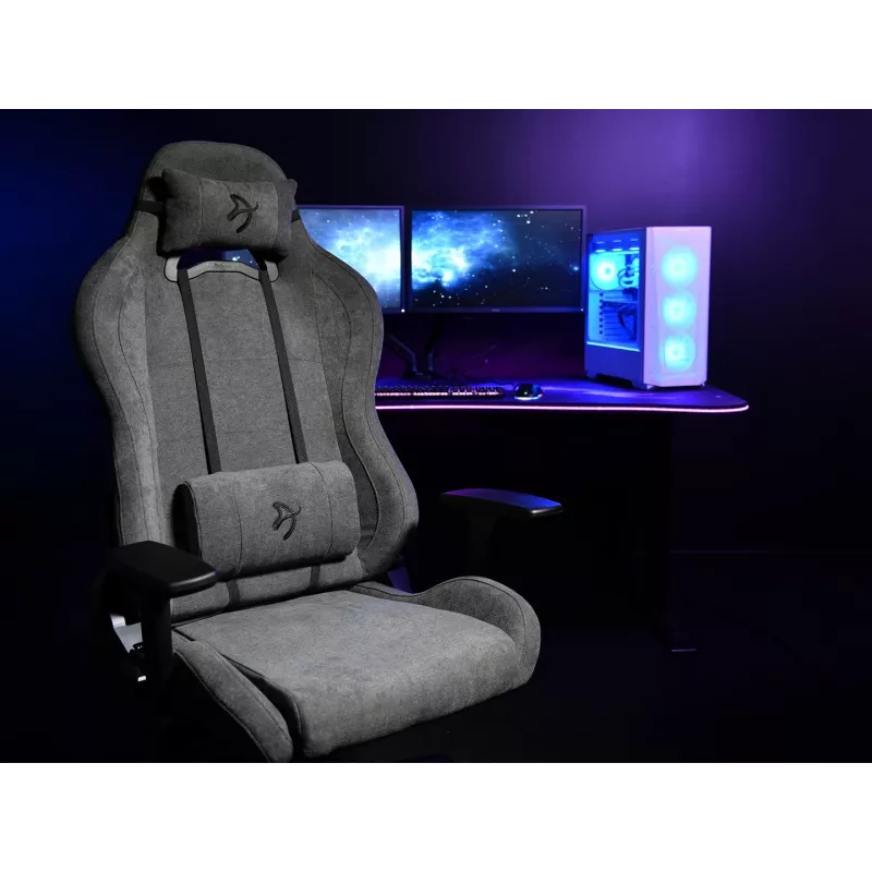 Sedia gaming Arozzi Torretta SoftFabric ASH design ergonomico regolabile