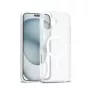 Custodia Crong Hybrid Matte Magnetic MagSafe per iPhone 17 – bianco traslucido, PC+TPU