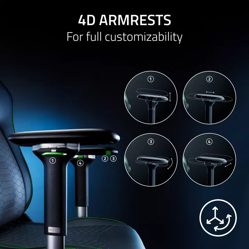 Sedia da gaming Razer Iskur V2 seduta imbottita nero