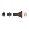 Connettore maschio D-Sub 9 poli DeLOCK IP67 impermeabile nero arancione