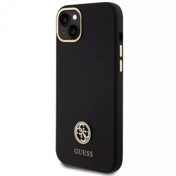 GUESS | GUHCP15M4DGPK | Cover posteriore | Apple | iPhone 15 Plus/14 Plus | TPU, silicone, microfibra | nero