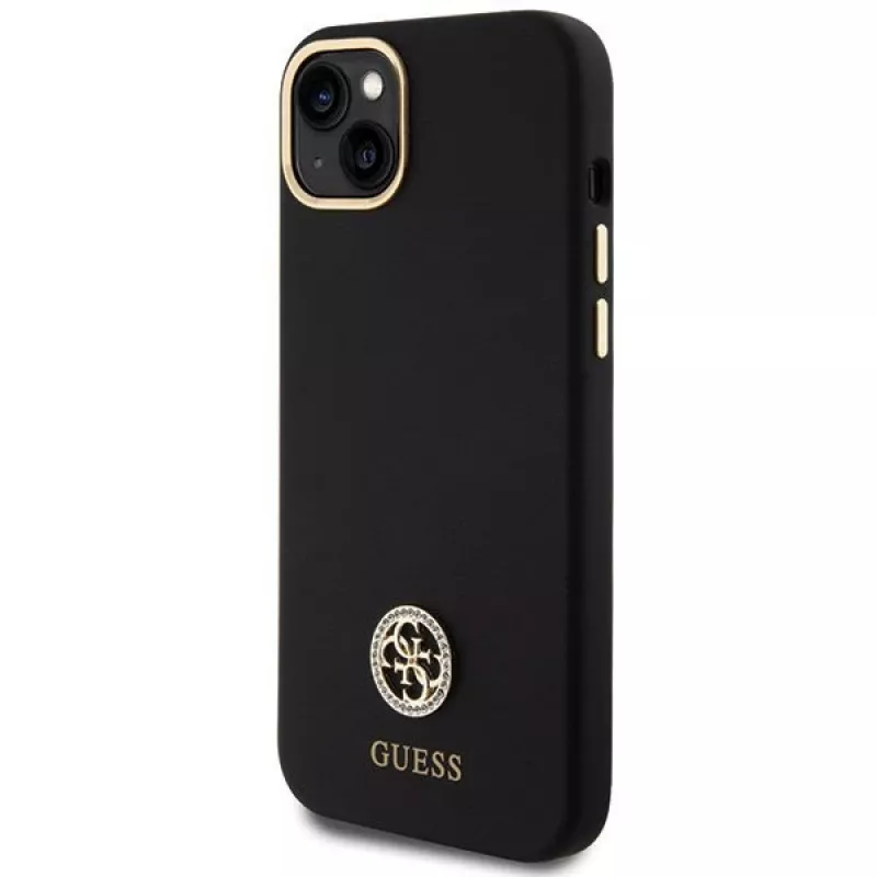 GUESS | GUHCP15M4DGPK | Cover posteriore | Apple | iPhone 15 Plus/14 Plus | TPU, silicone, microfibra | nero