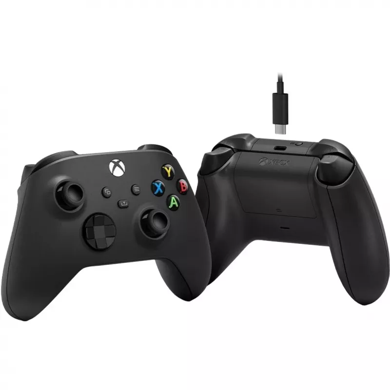 Microsoft Xbox Wireless Controller + cavo USB-C nero gamepad analogico / digitale PC, Xbox One, Xbox One S, Xbox One X, Xbox Series S, Xbox Series X